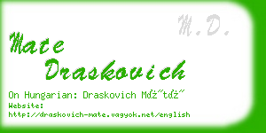 mate draskovich business card